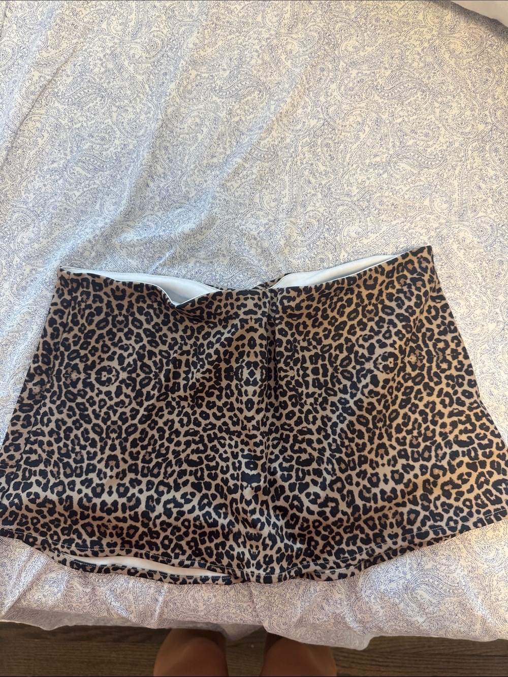 Danielle Guizio Leopard Print Mini Skirt in Brown and Black